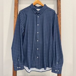 Savannah Men's Blue Plaid Button-Down Shirt